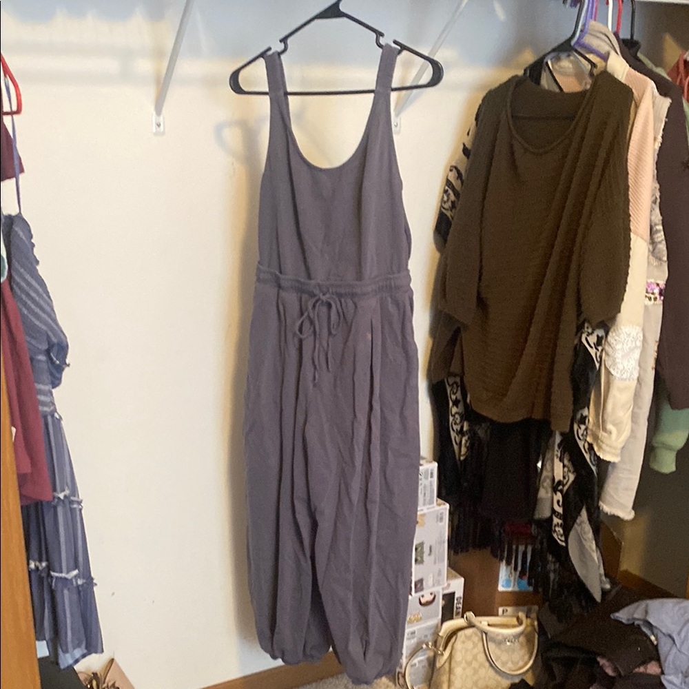 Casual Gray Jumpsuit